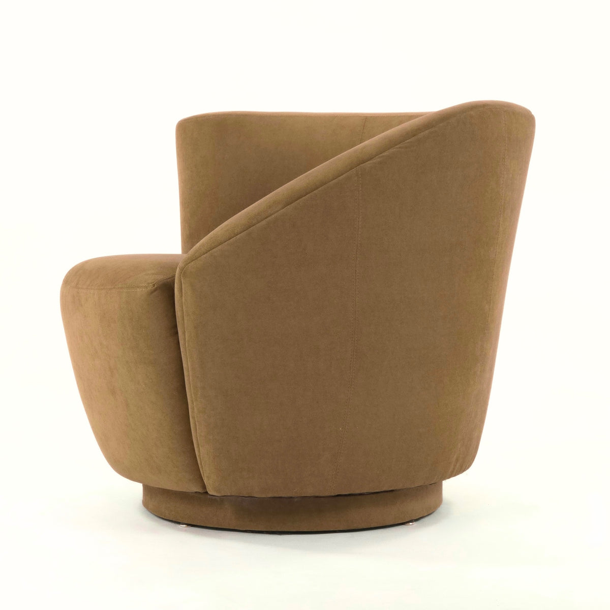 Precedent Corkscrew Swivel Chair in Taupe Upholstery