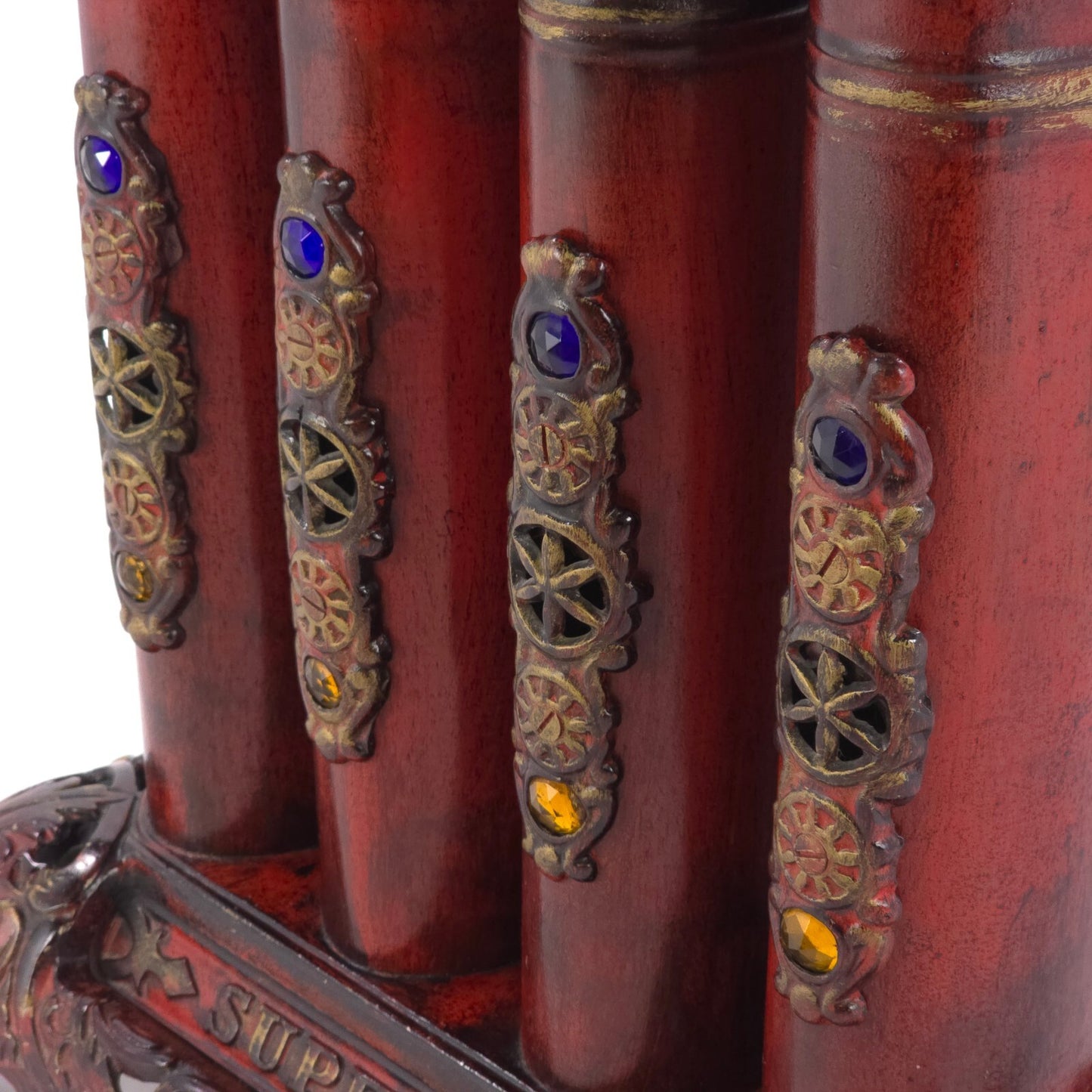 Antique Victorian Style "Superior" Jeweled Gas Parlor Stove