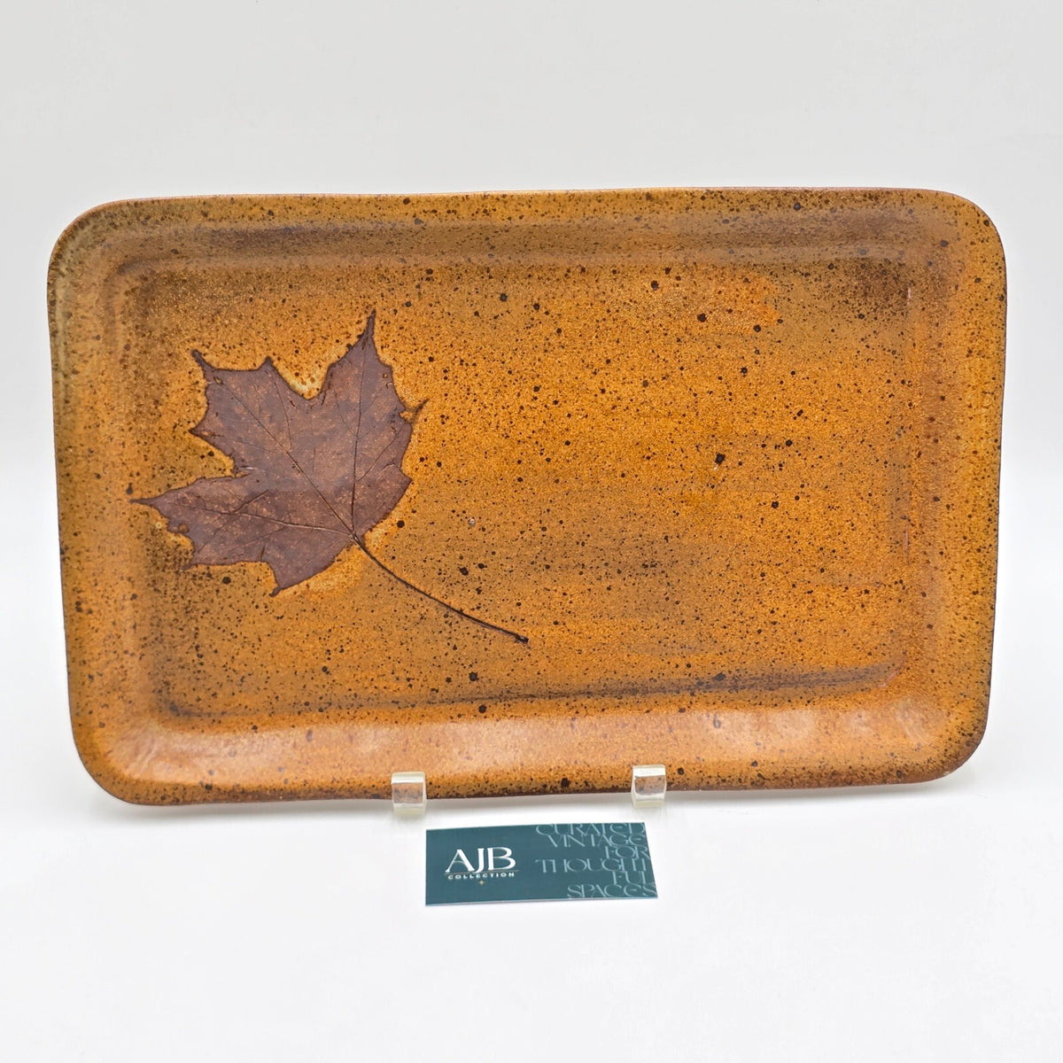 Handcrafted Studio Pottery Serving Pieces Maple Leaves