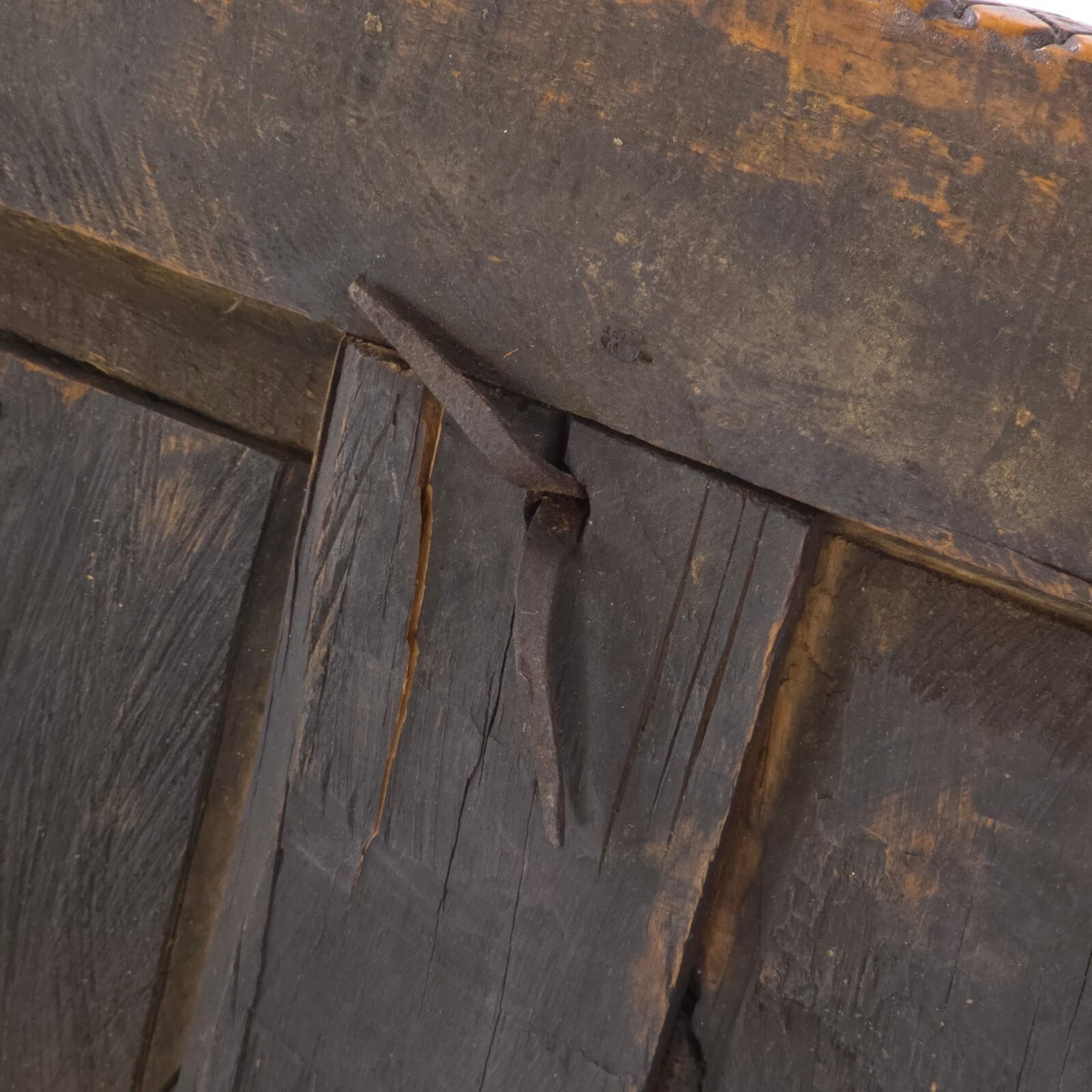Antique 19th Century Swat Valley Hand-Carved Cedar Dowry Chest/Tribal Box Table