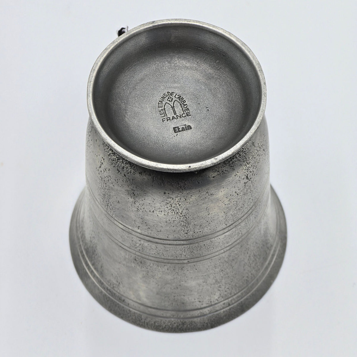Vintage Les Etains de L'Abbaye French Pewter Pitcher Cup Mid-Century