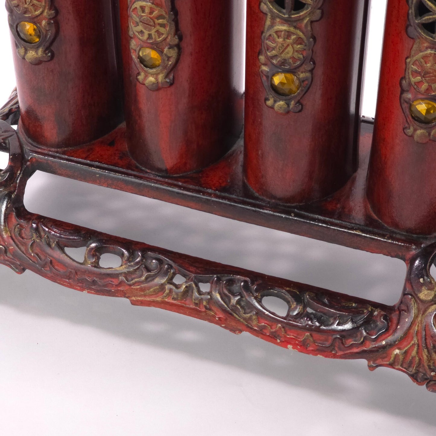 Antique Victorian Style "Superior" Jeweled Gas Parlor Stove