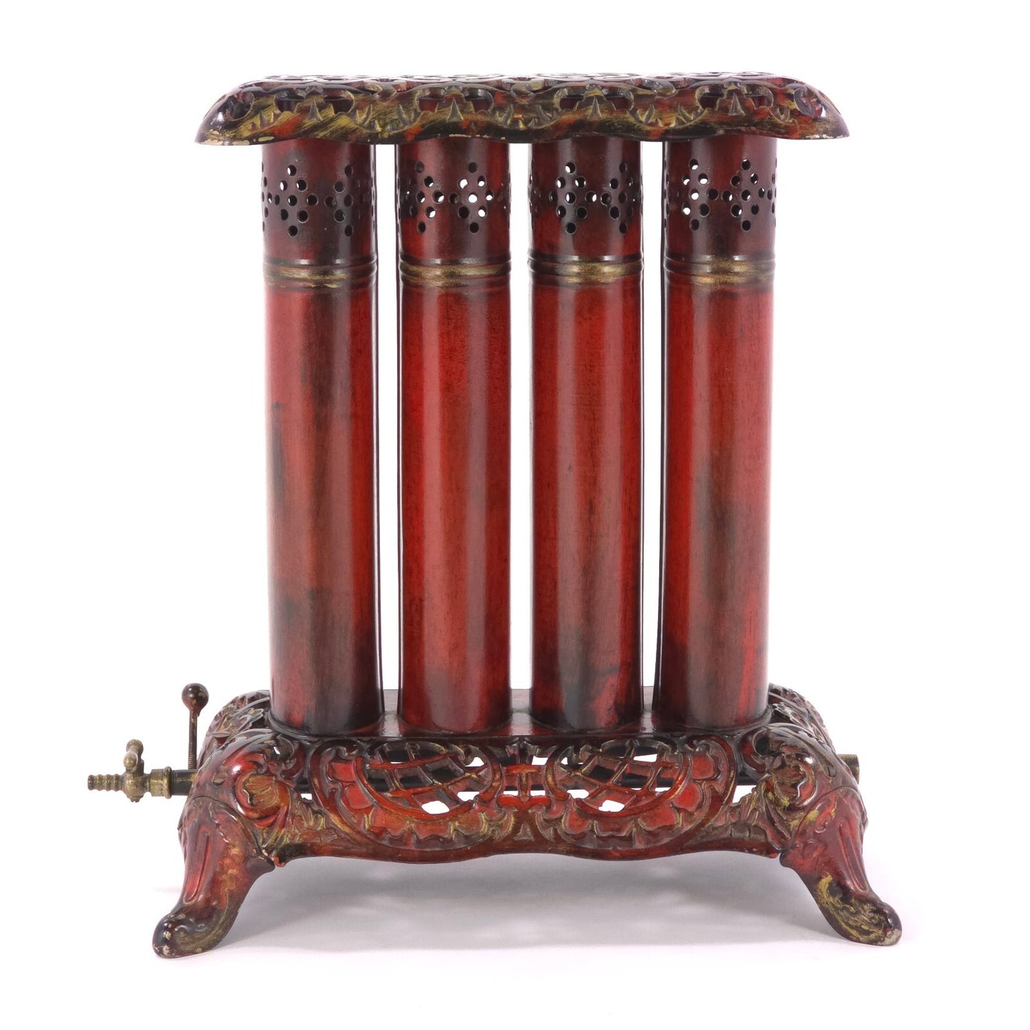 Antique Victorian Style "Superior" Jeweled Gas Parlor Stove