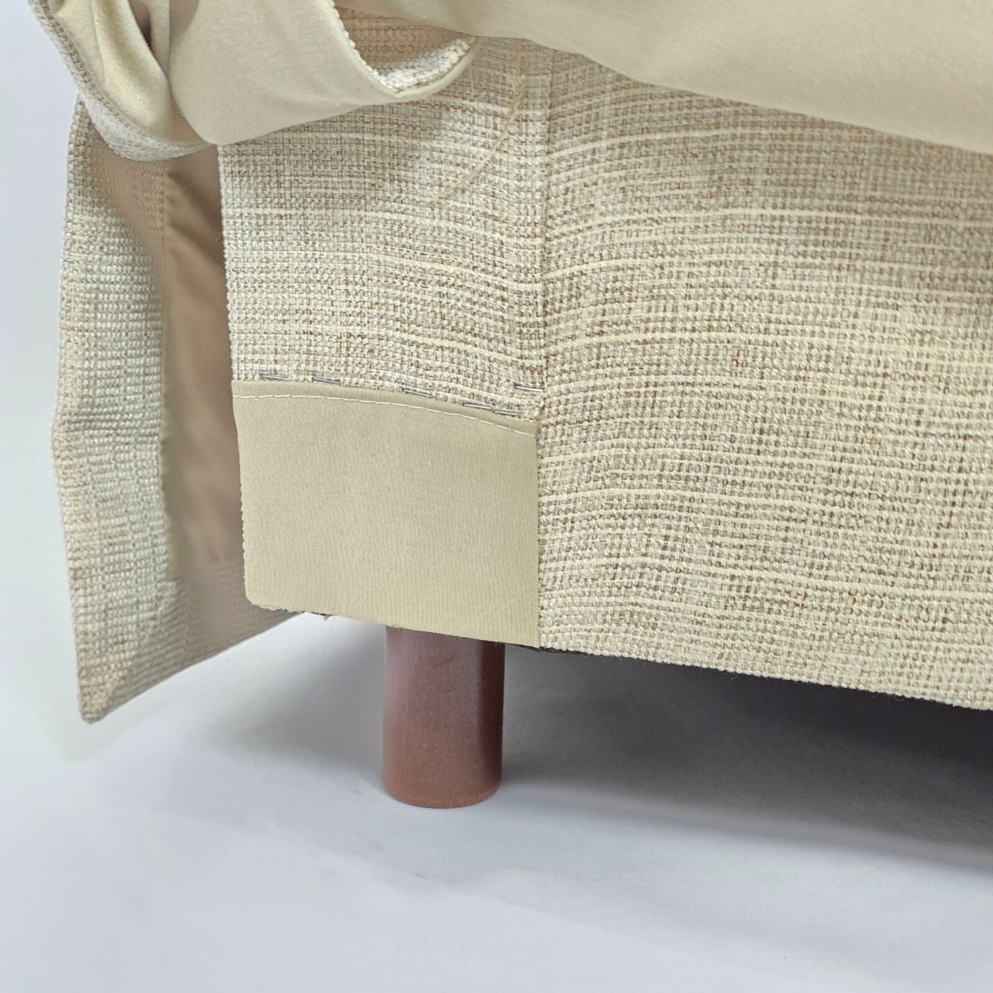 Custom Contemporary Couch with Neutral Upholstery