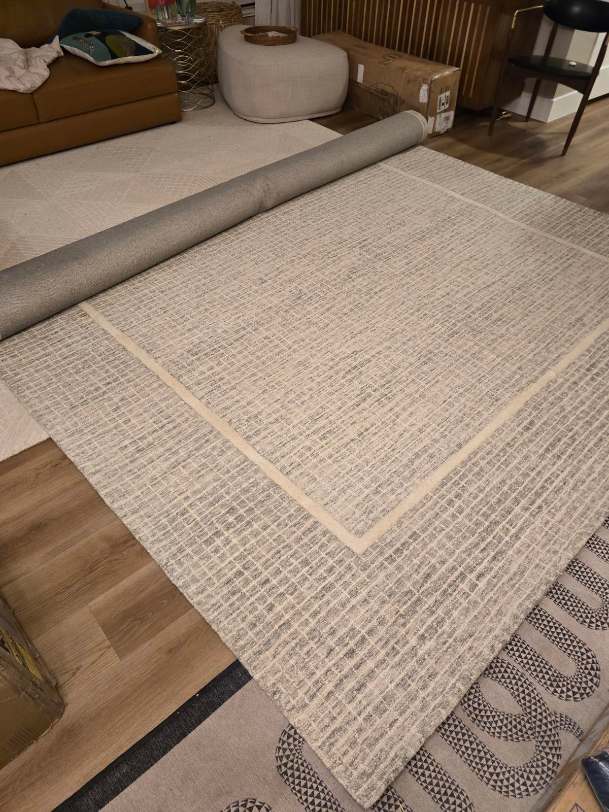 Loloi Chris Loves Julia Briggs Collection, Mist & Ivory 9'3" x 13' Wool Area Rug