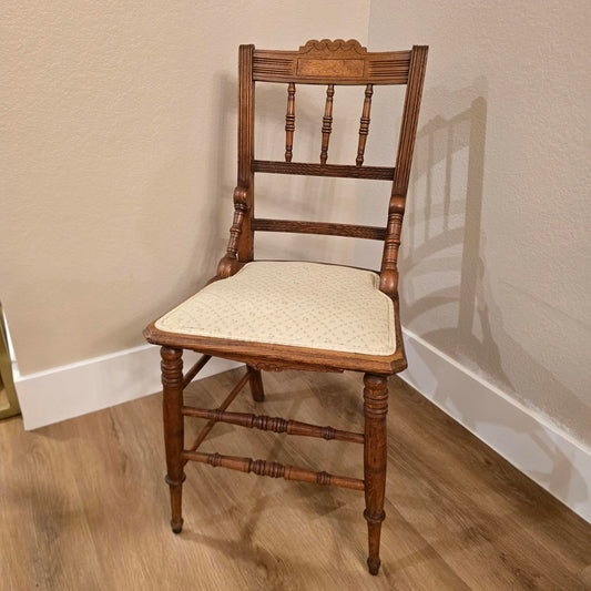 Antique Pressed Back, Victorian Accent Chair
