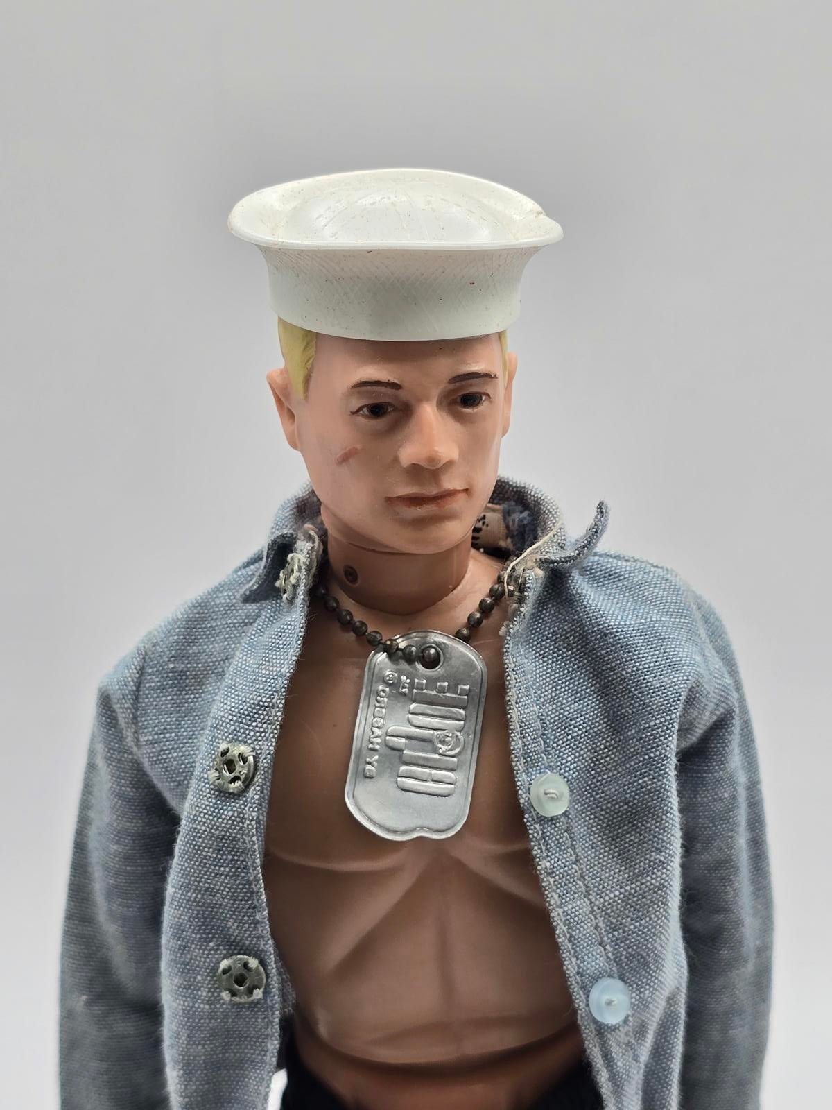 Vintage G.I. Joe 1964 Blonde Action Sailor Hasbro w/ Dog Tag