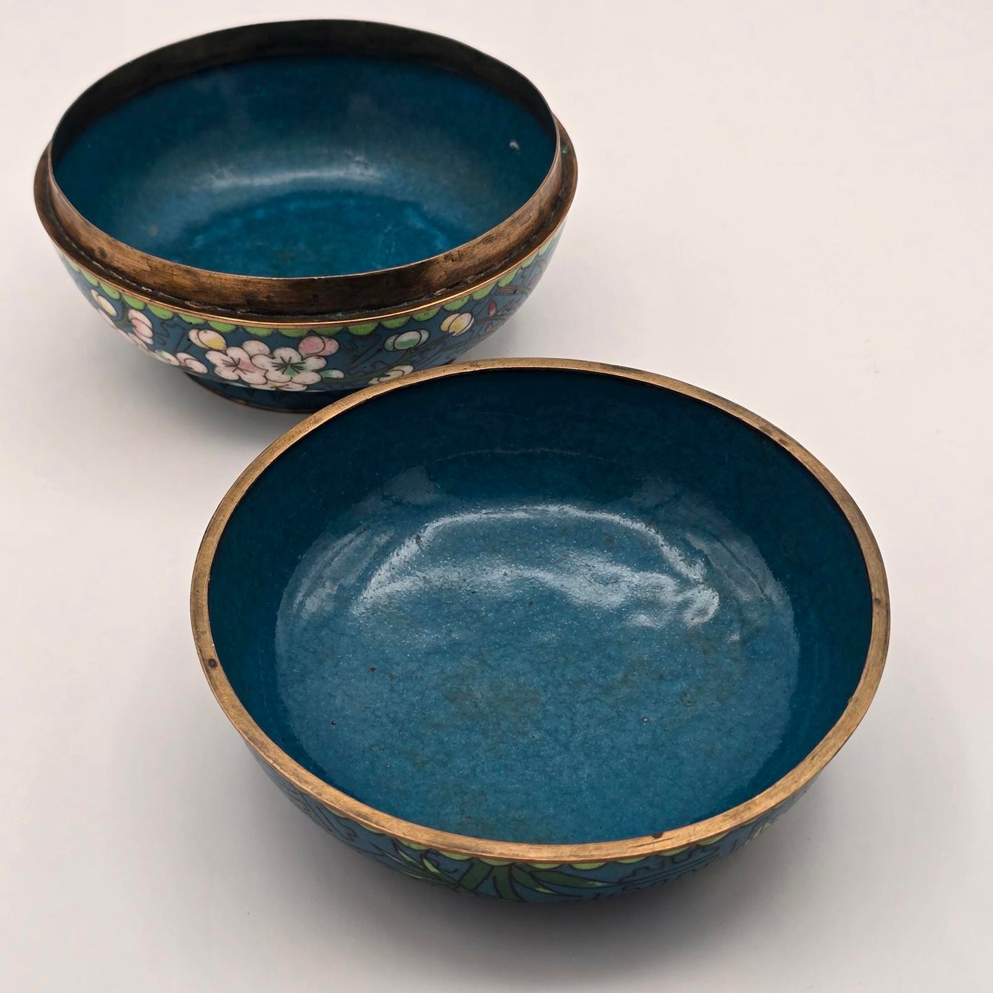 Vintage Chinese Cloisonne Trinket Box w/Lid