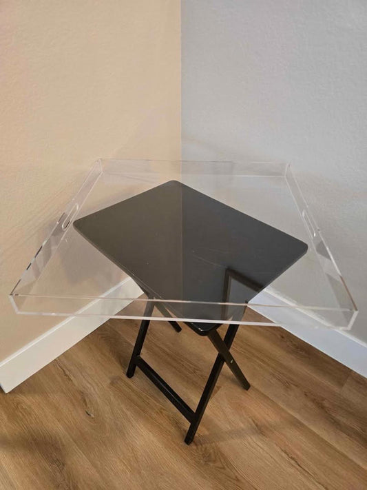 Great, Extra-large Acrylic Square Tray with Handles