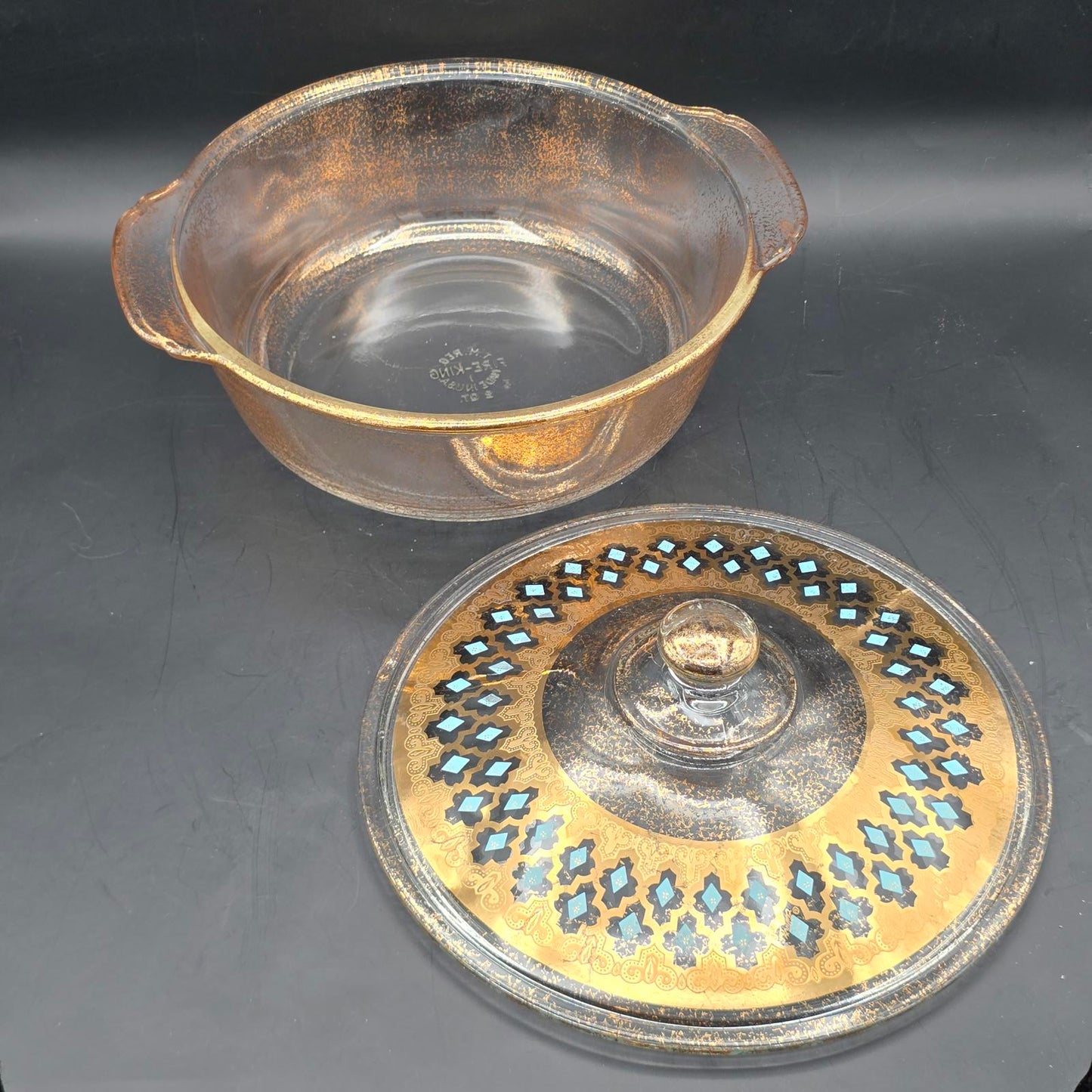 Vintage Fire King Casserole w/Lid Designed by George Briard