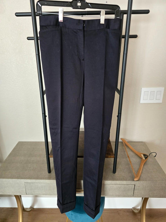French Designer Faconnable Women's Navy Pants - Size 4