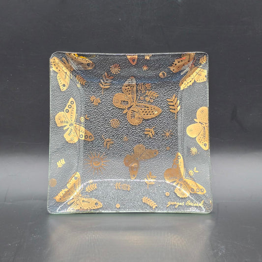 Vintage George Briard MCM Whimsical Butterfly Glass Serving Piece