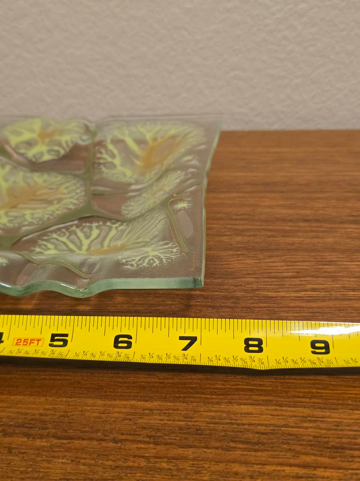 Vintage MCM Higgins Studio Fused-Glass Art Tray