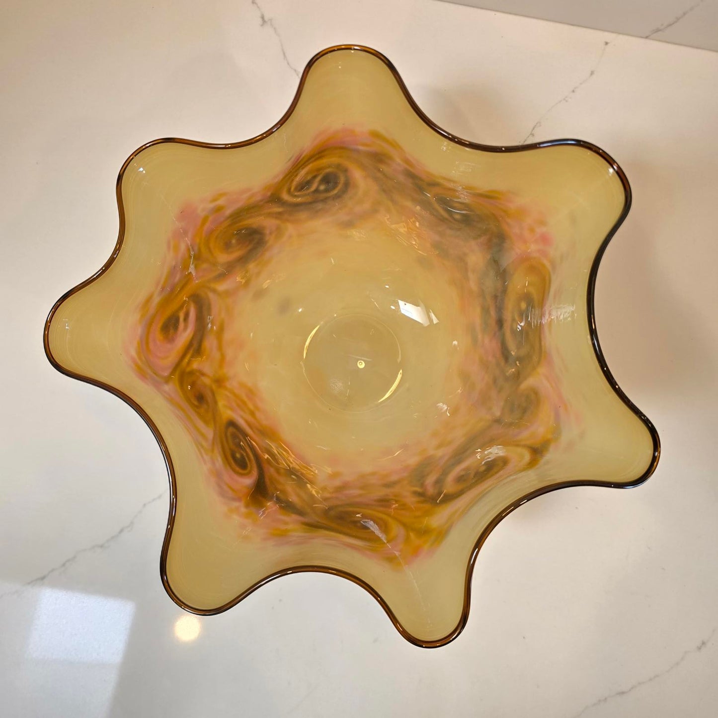 Stunning Hand-Blown Art Glass Centerpiece