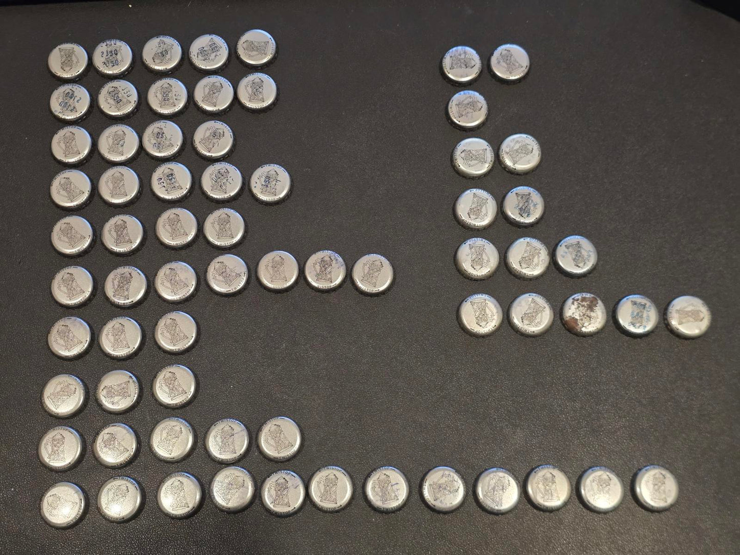 Set of 69 Falstaff Beer Rebus/Puzzle Bottle Caps