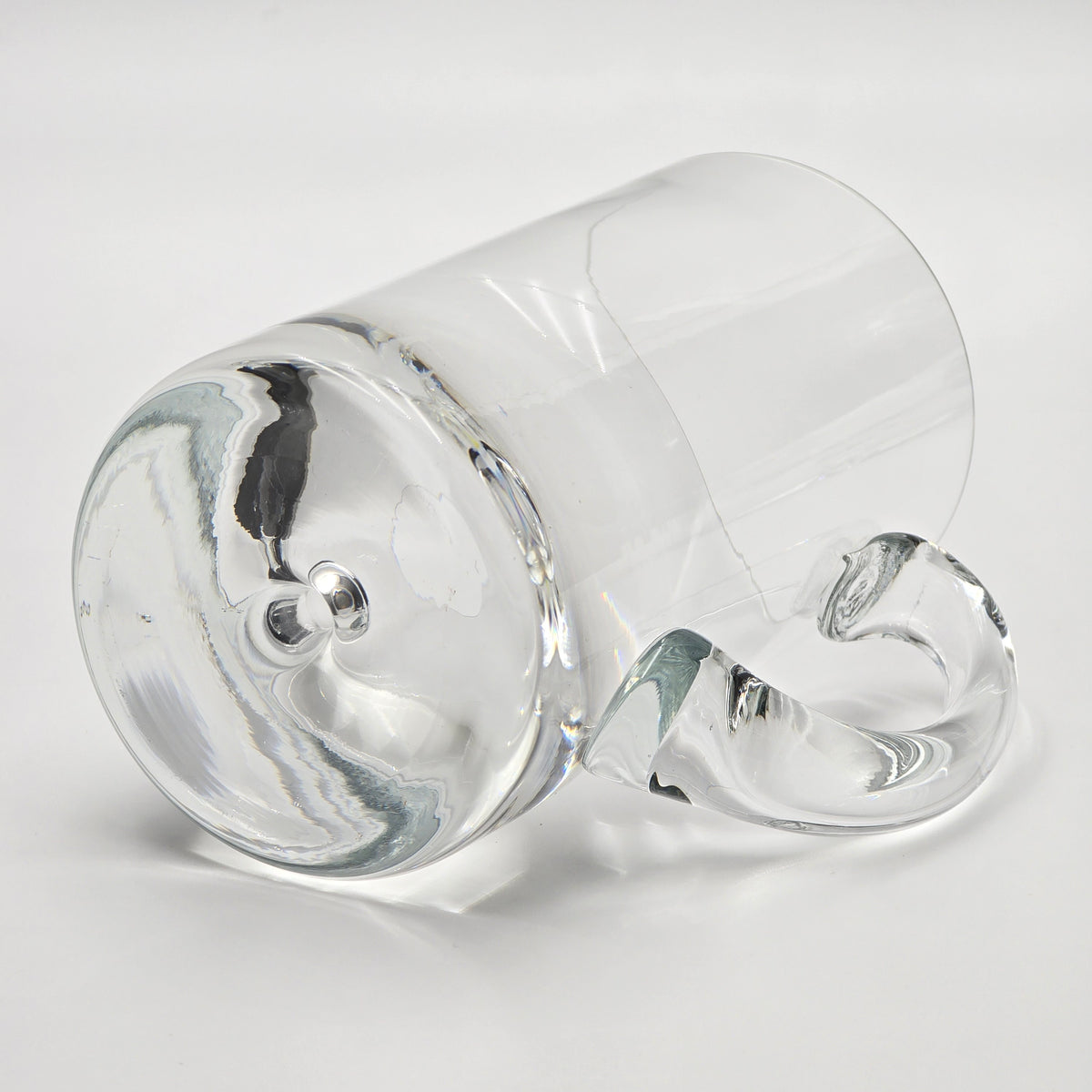 Crate and Barrel "Direction" Hand-Blown Glass Beer Mugs — additional view