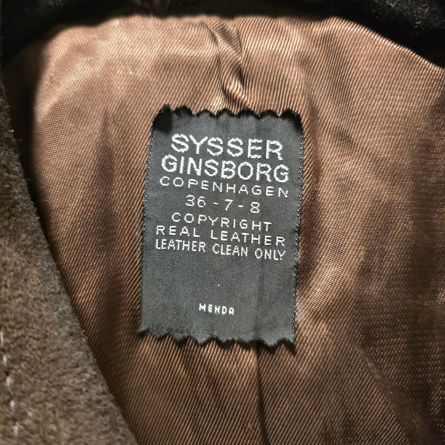 Vintage Sysser Ginsborg Design Brown Suede Trench Coat