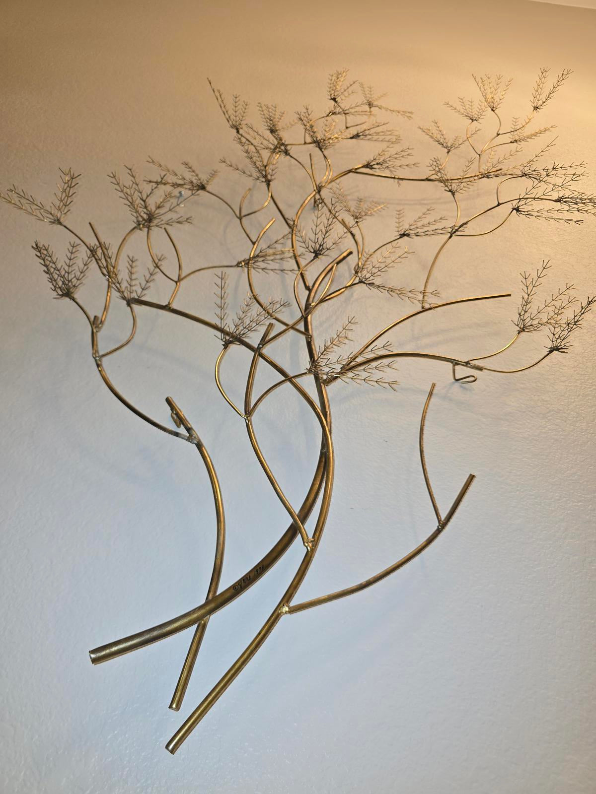 Vintage MCM Curtis Jere Floral Wall Sculpture