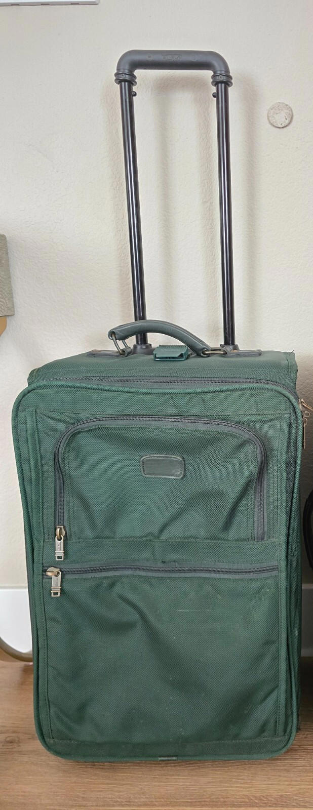 Tumi- Vintage Green Ballistic Nylon 22" Carry-On Suitcase