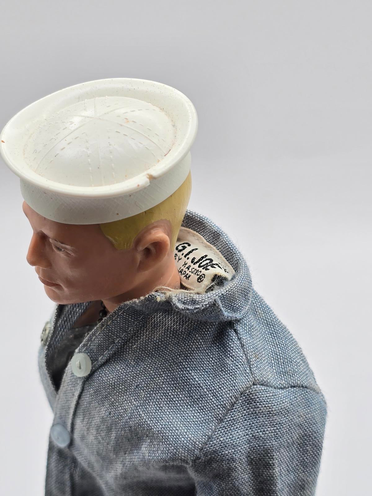 Vintage G.I. Joe 1964 Blonde Action Sailor Hasbro w/ Dog Tag
