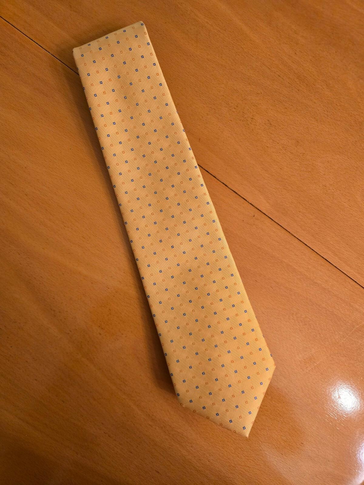 Brooks Brother's Makers 100% Silk Tie- Yellow Patterned