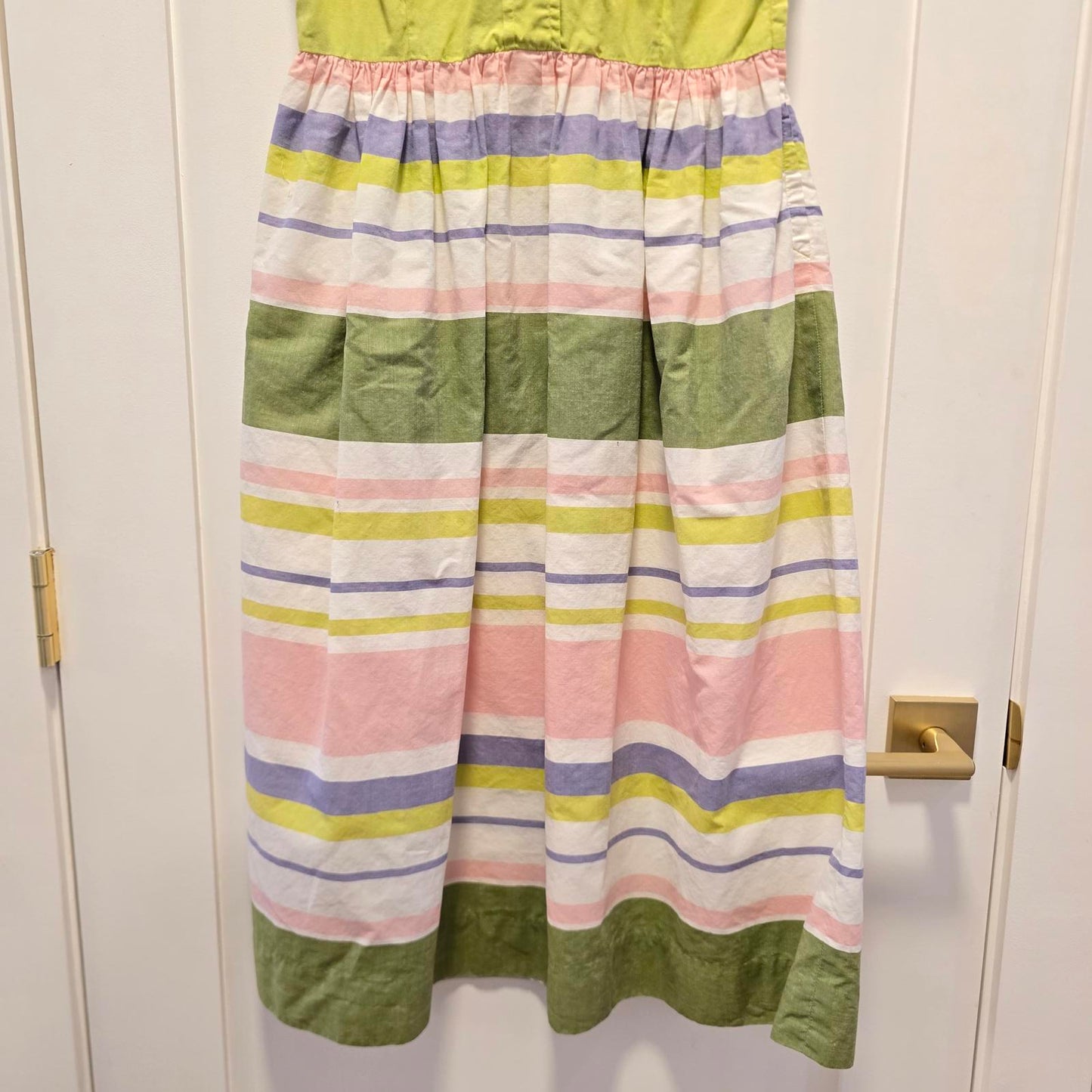 Vintage Hand-Sewn Junior Girls Dress Green