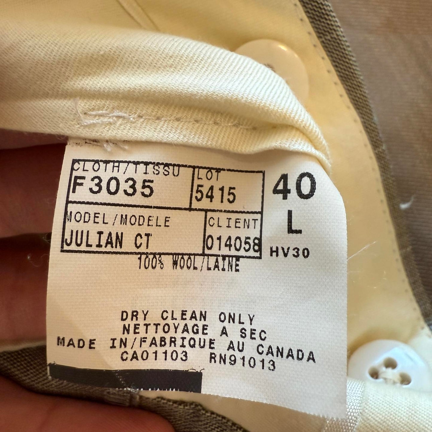 Faconnable Designer Men's Light Taupe Suit