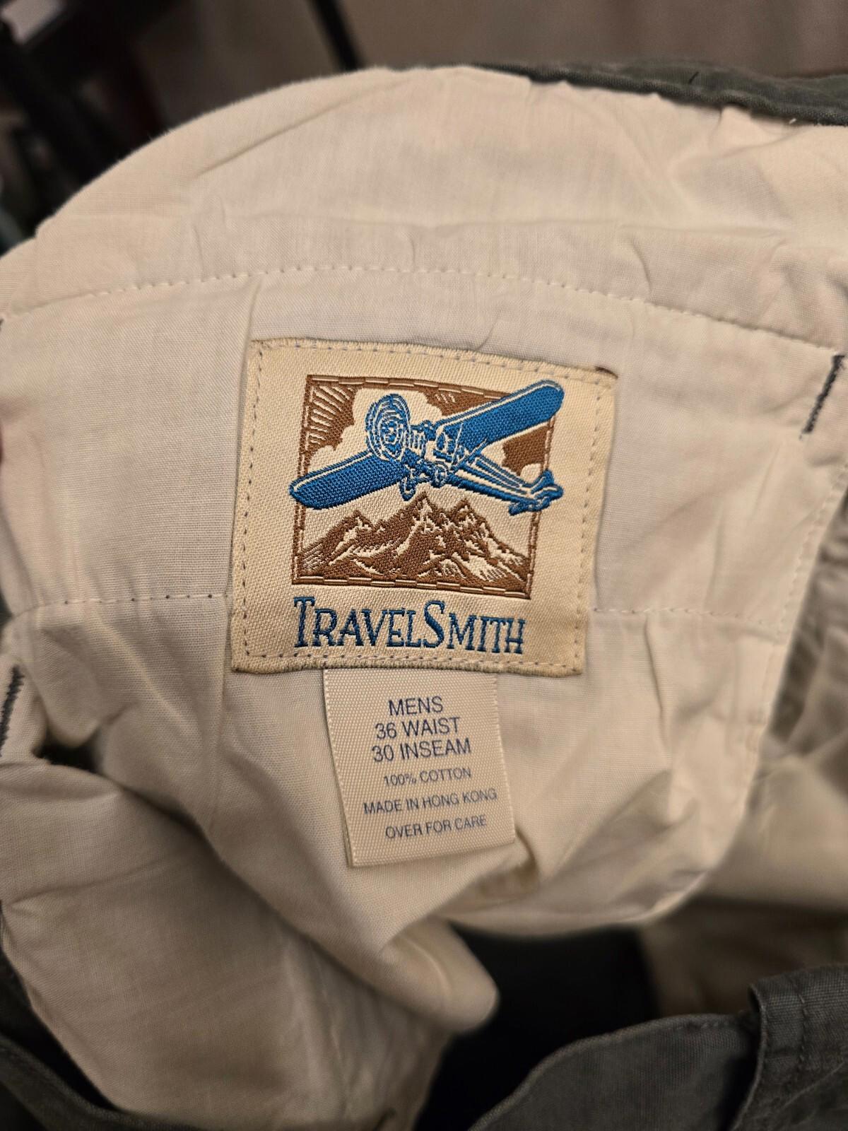 Travel Smith Men's Green Zip-off Cargo Pants - 36x30