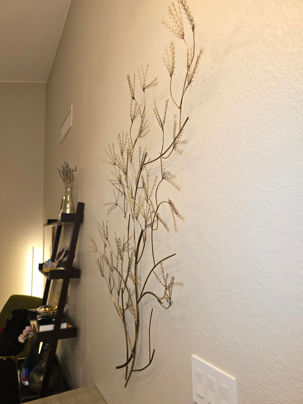 Vintage MCM Curtis Jere Floral Wall Sculpture