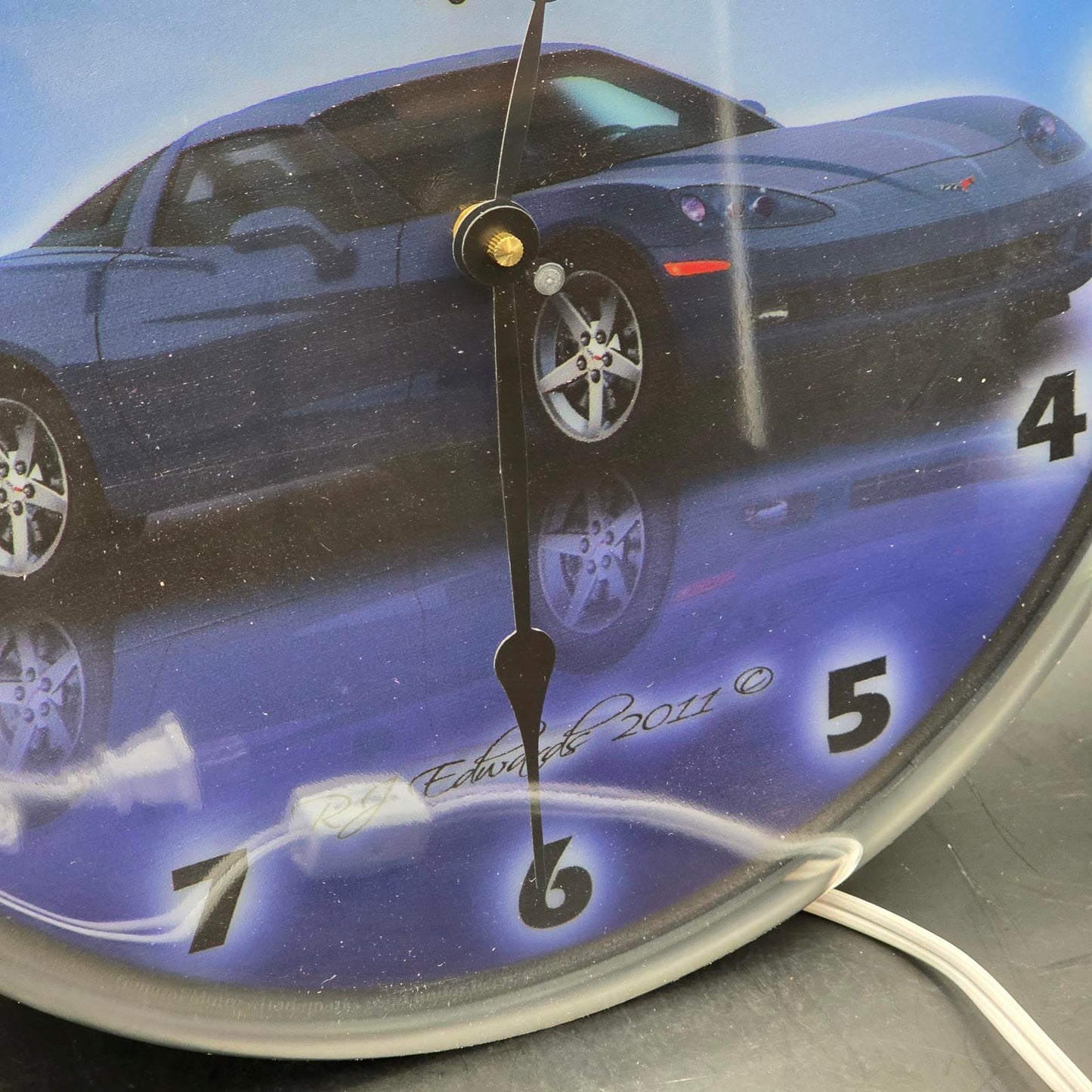 Backlit LED Clock- C6 Supersonic Blue for 2005-2013 Corvette