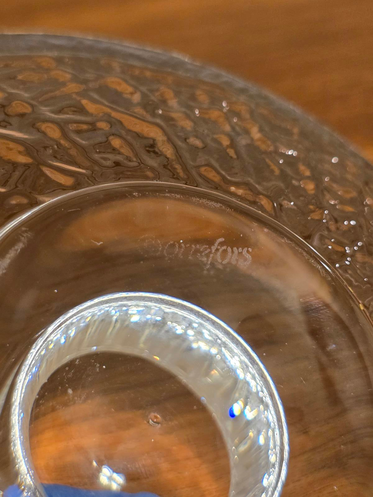 Orrefors Sweden Crystal Discus Votive Candle Holder