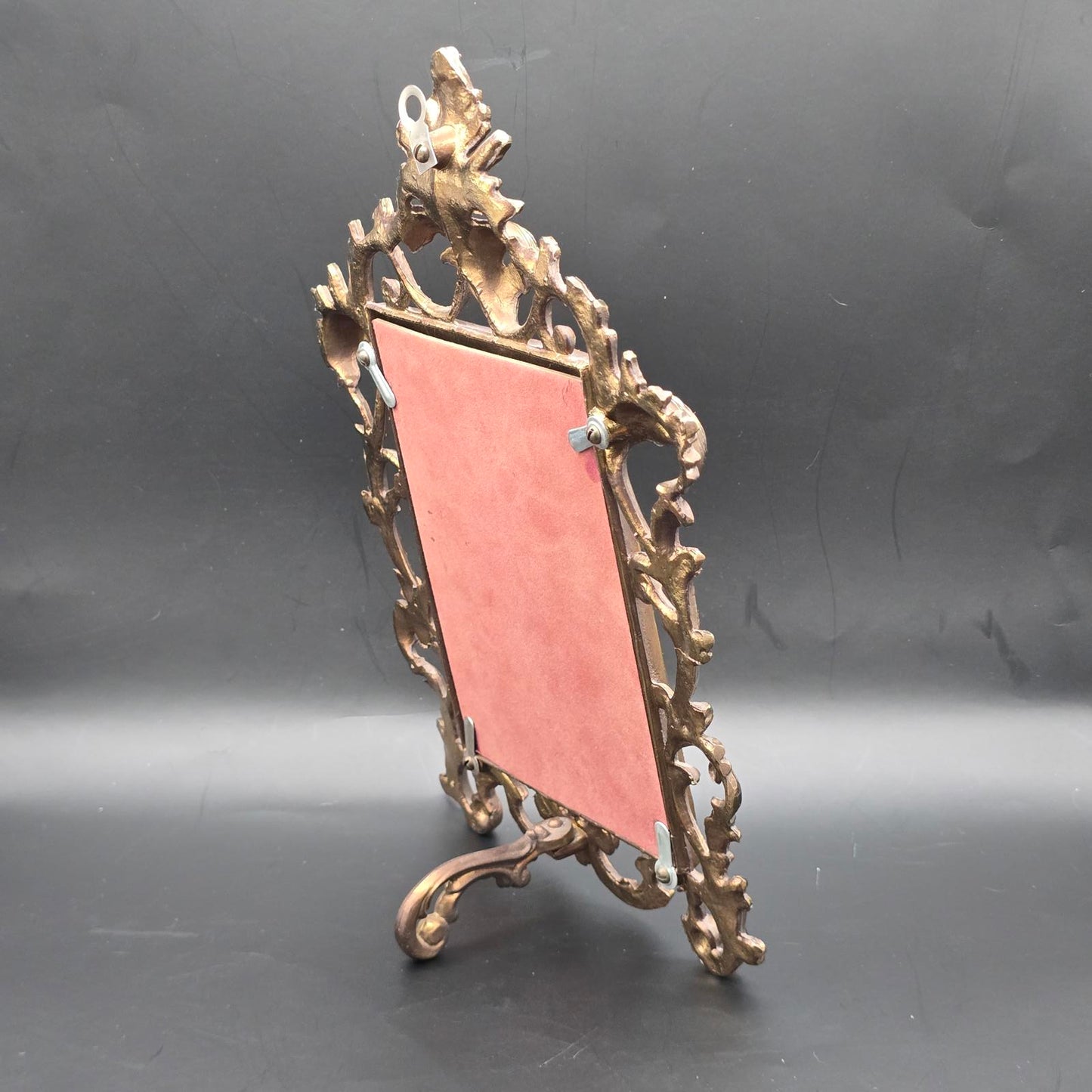 Vintage Ornate Cast Metal Frame with Antique Gold Finish