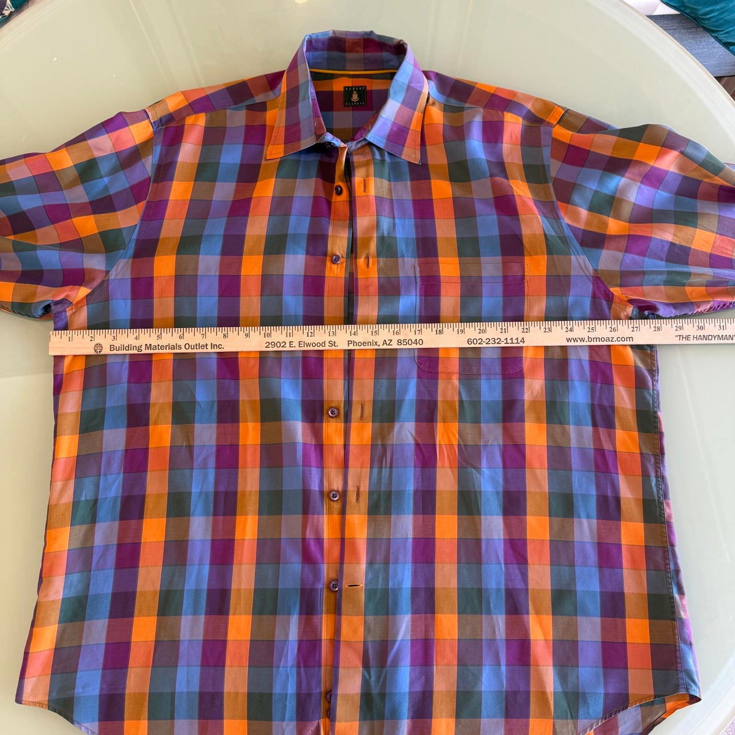 Robert Talbott Men's Multicolor Plaid Long Sleeve Shirt