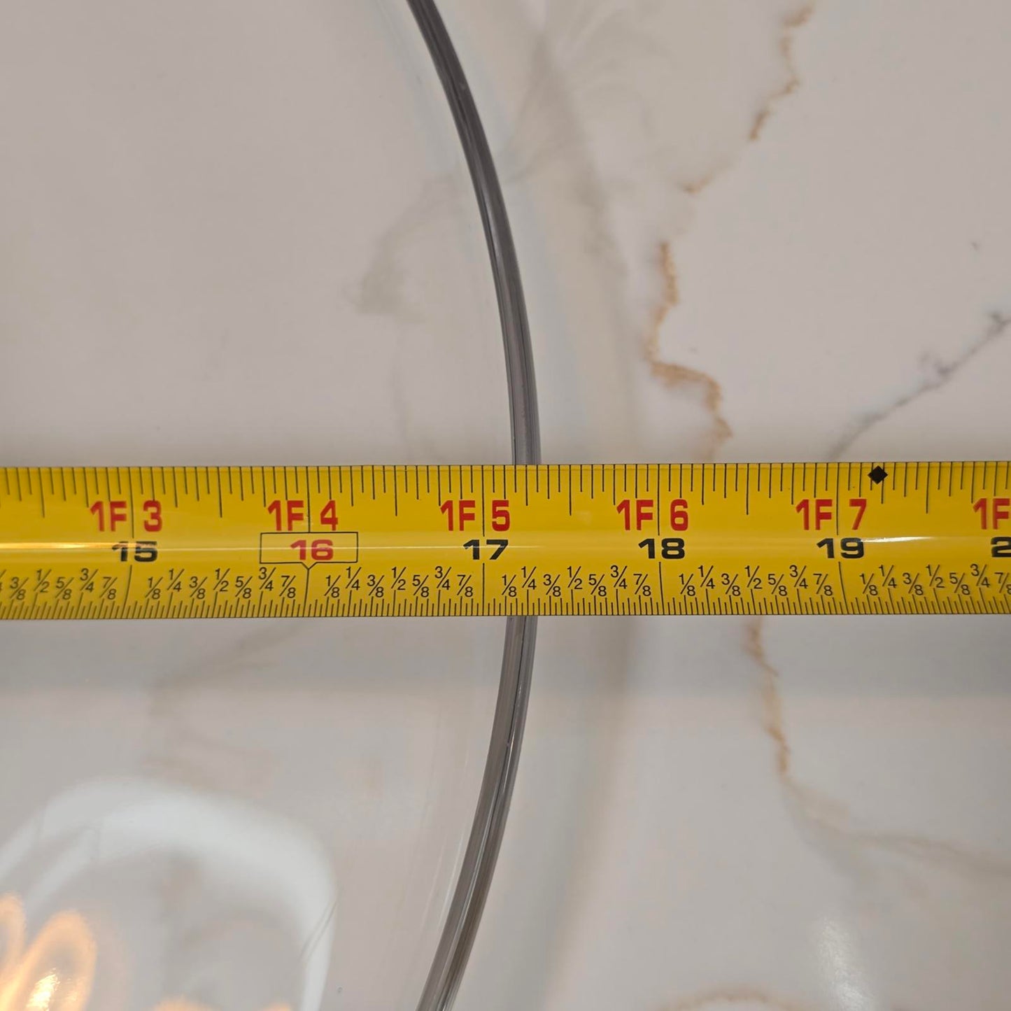 Vintage Glass Platter with Circular Ribbed Center