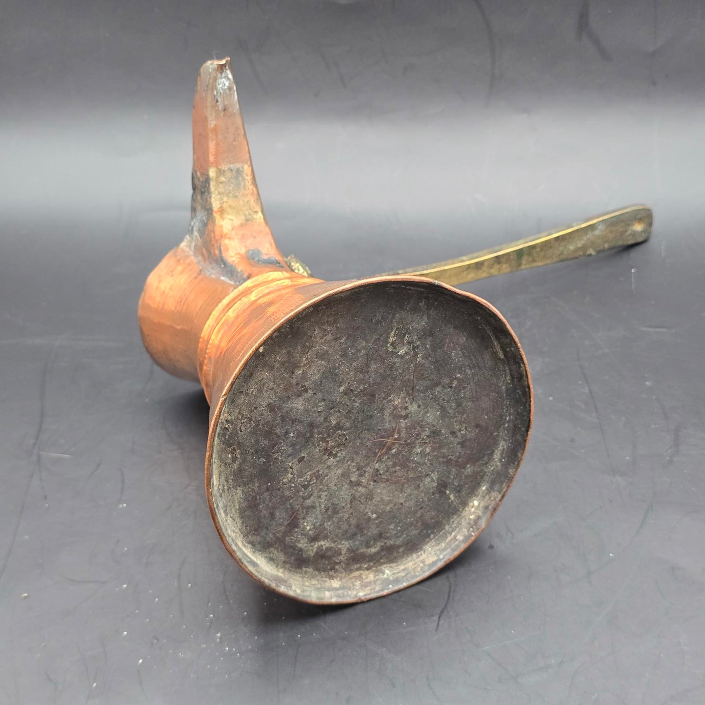 Vintage/Antique Copper Turkish Coffee Pot with Brass Handle