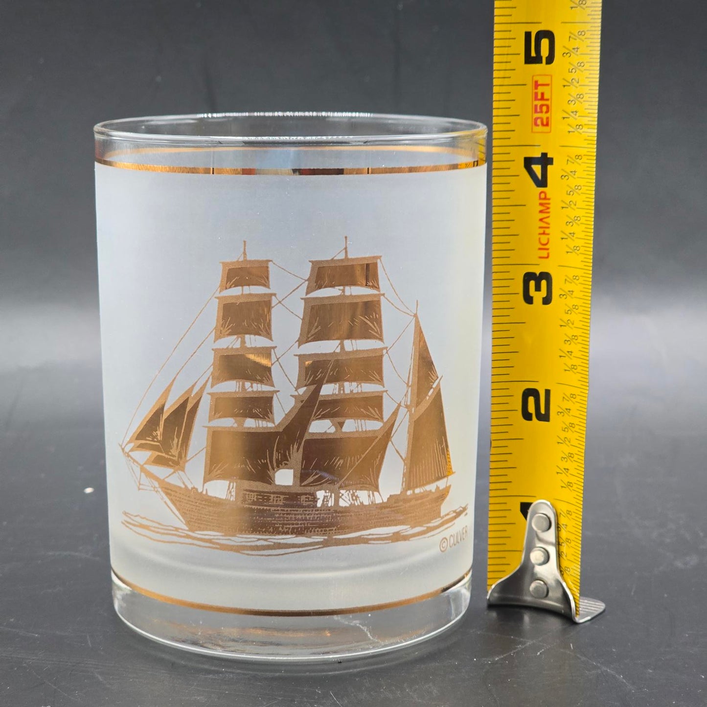 Vintage MCM Culver Ltd Schooner Ship Glasses