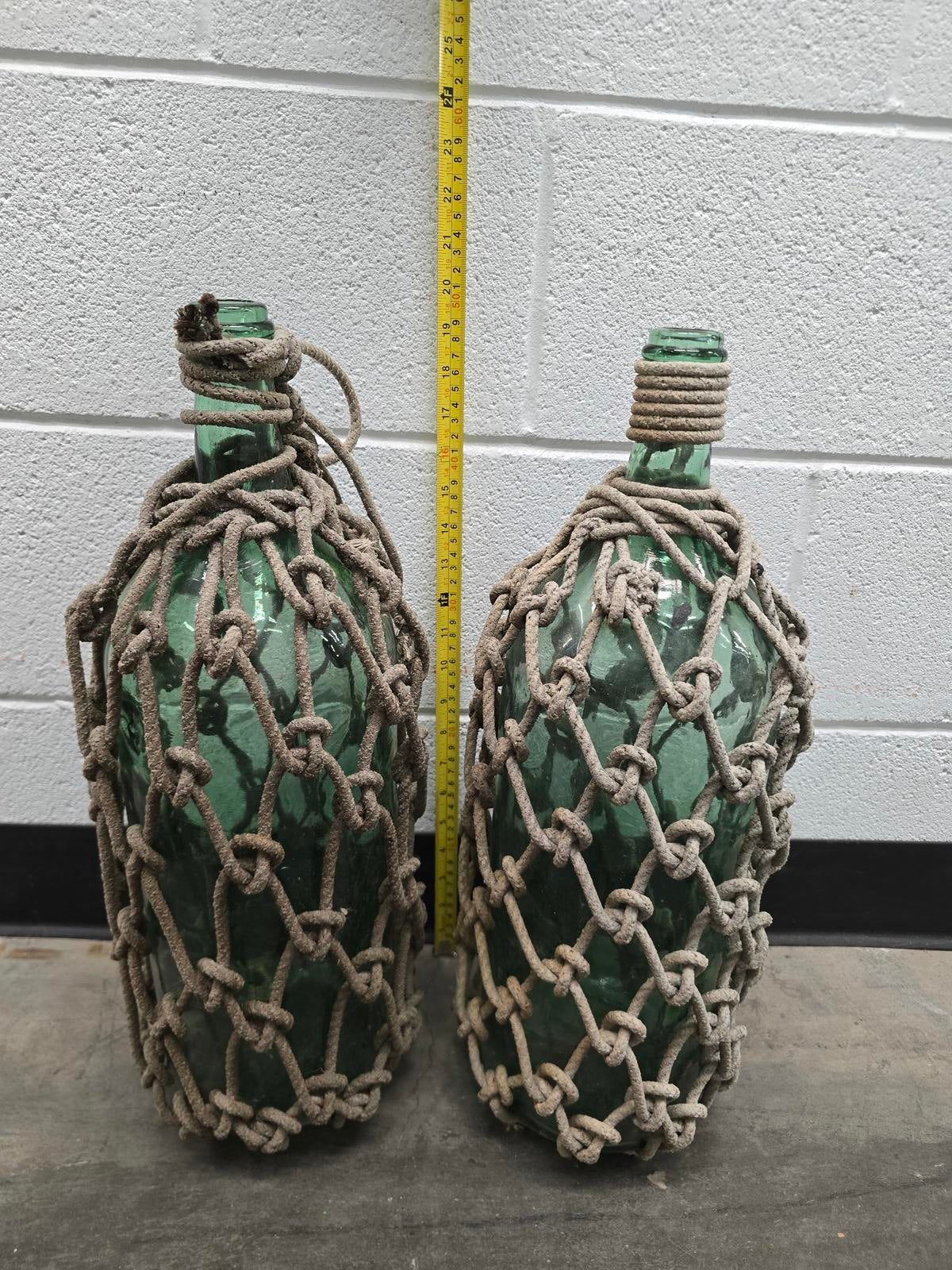 Vintage/Antique Rope-Wrapped Ship Bottles