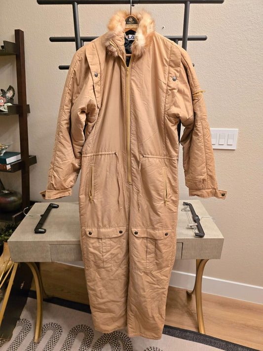 FILA One Piece Women's Vintage Taupe Ski Suit