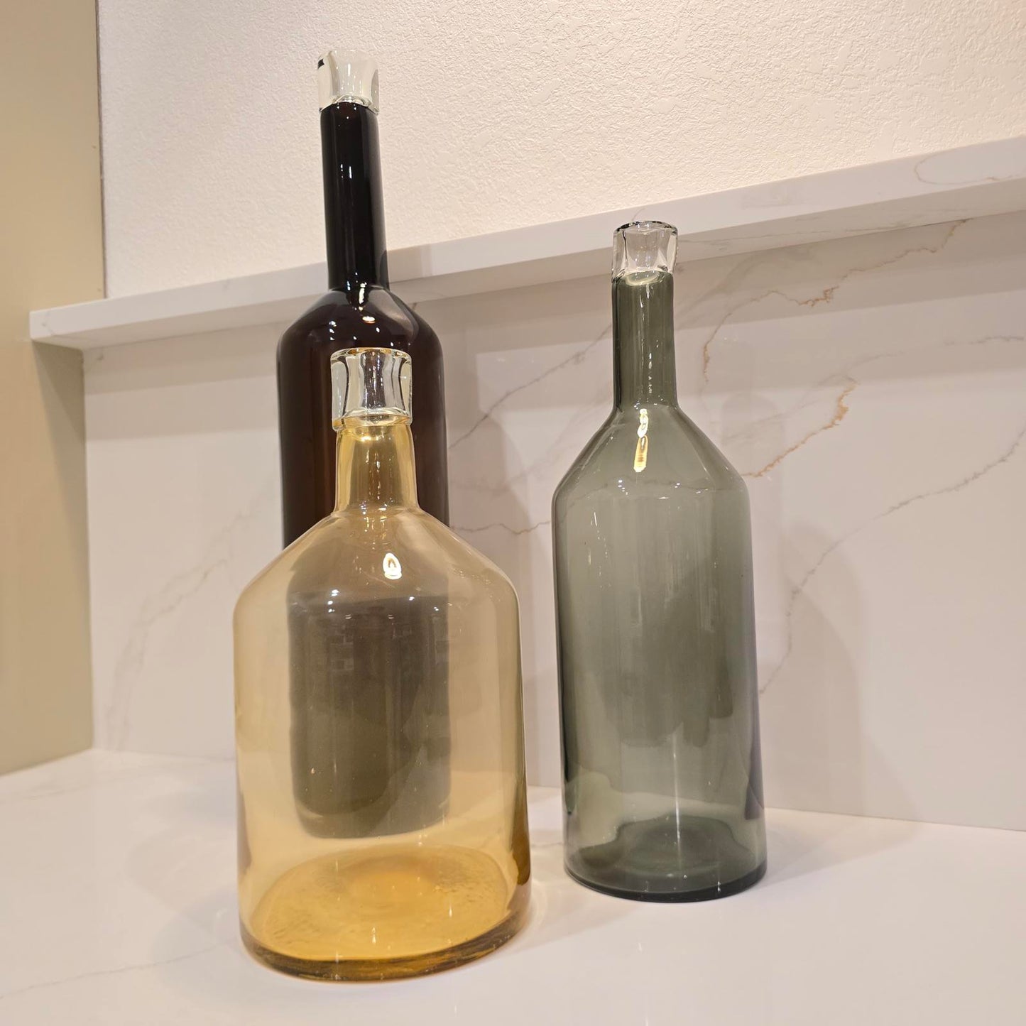 Roost Hand-Blown Glass Decorative Bottles