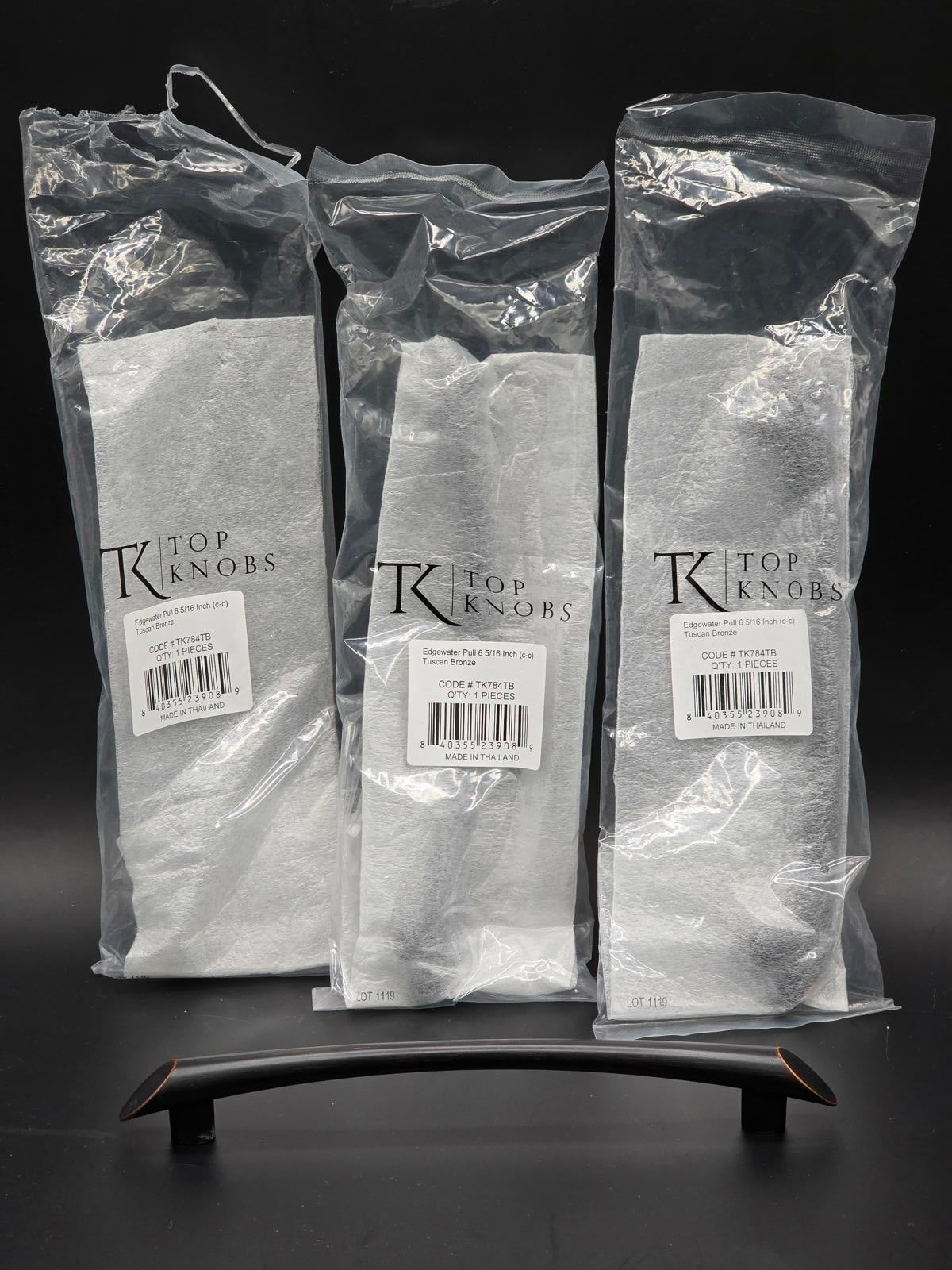 Top Knobs Edgewater Drawer Pulls-Tuscan Bronze