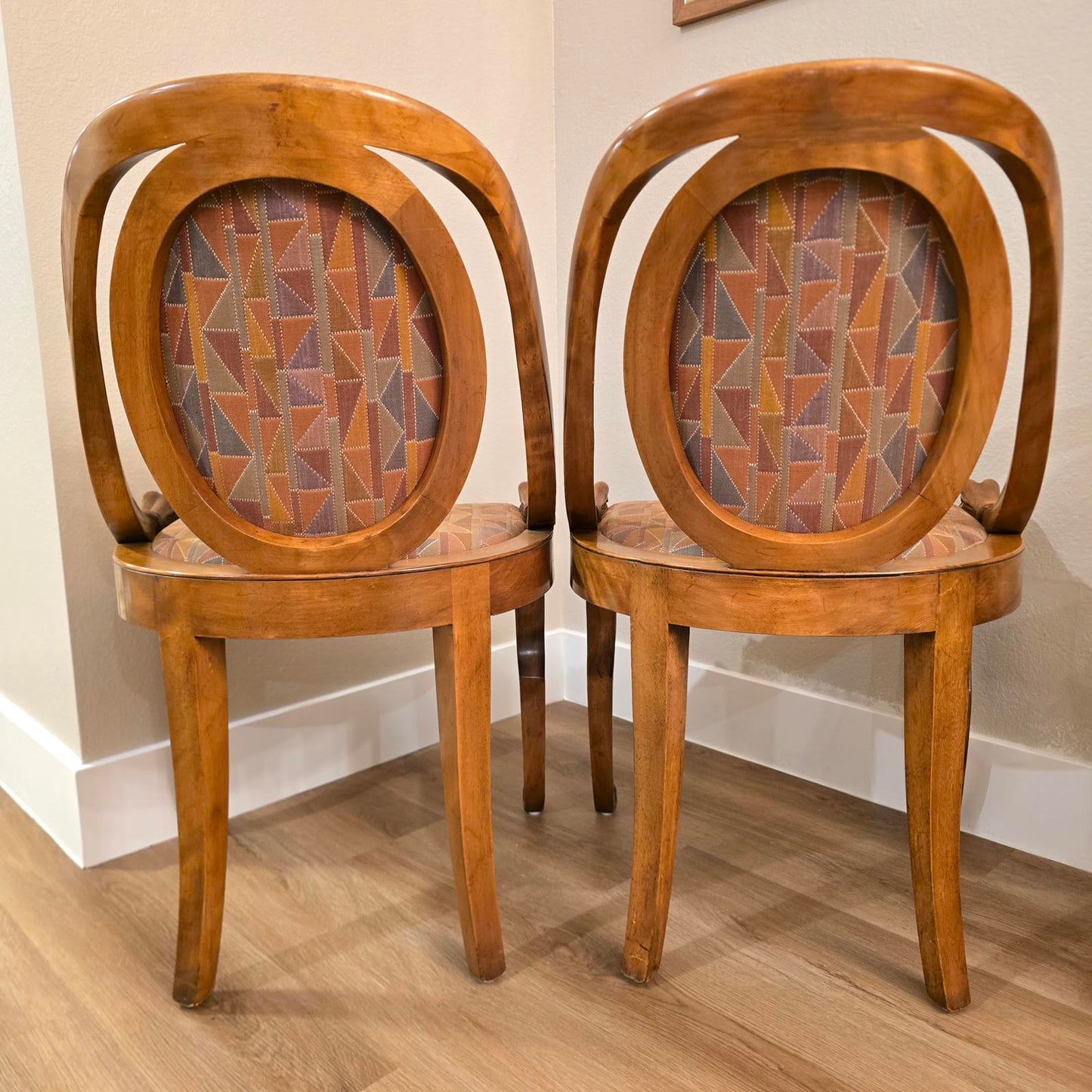 Antique 1920's French Art Deco Goosehead Dining Chairs