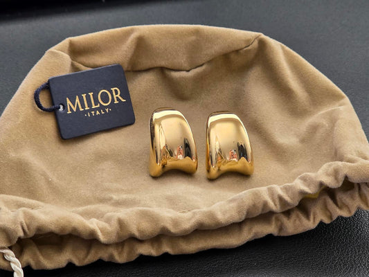 Chic Milor, Italian 14k Gold Earrings