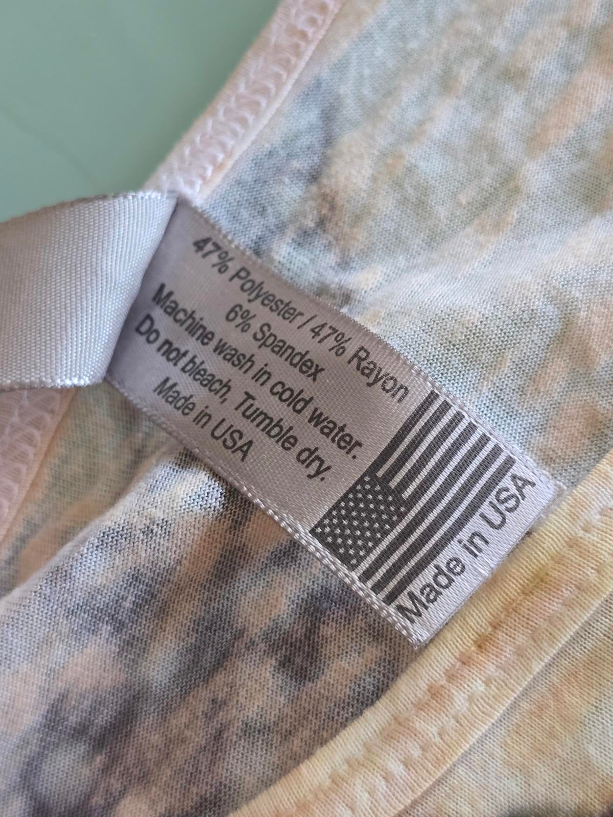 GO Couture Patterned Crew Neck T-Shirt- Small