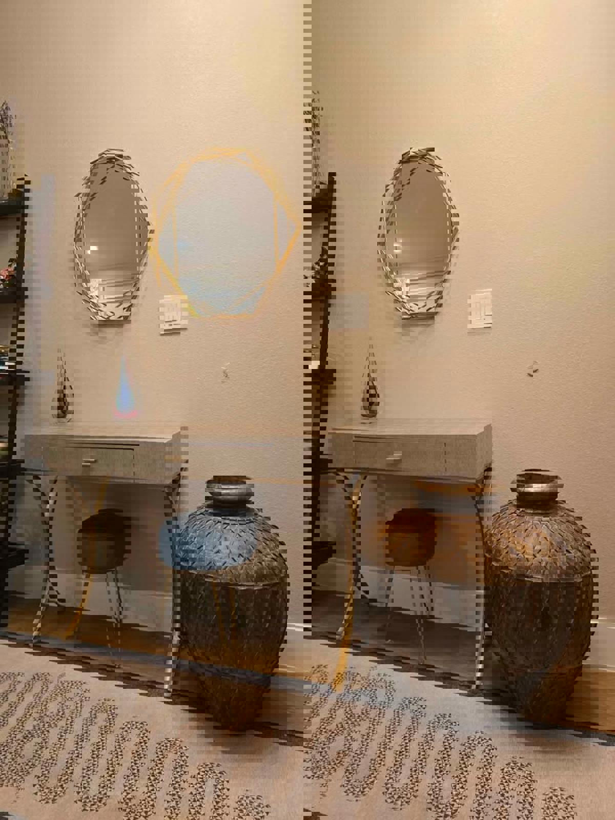 Vintage Large, Leather-Wrapped, Iron African Pot