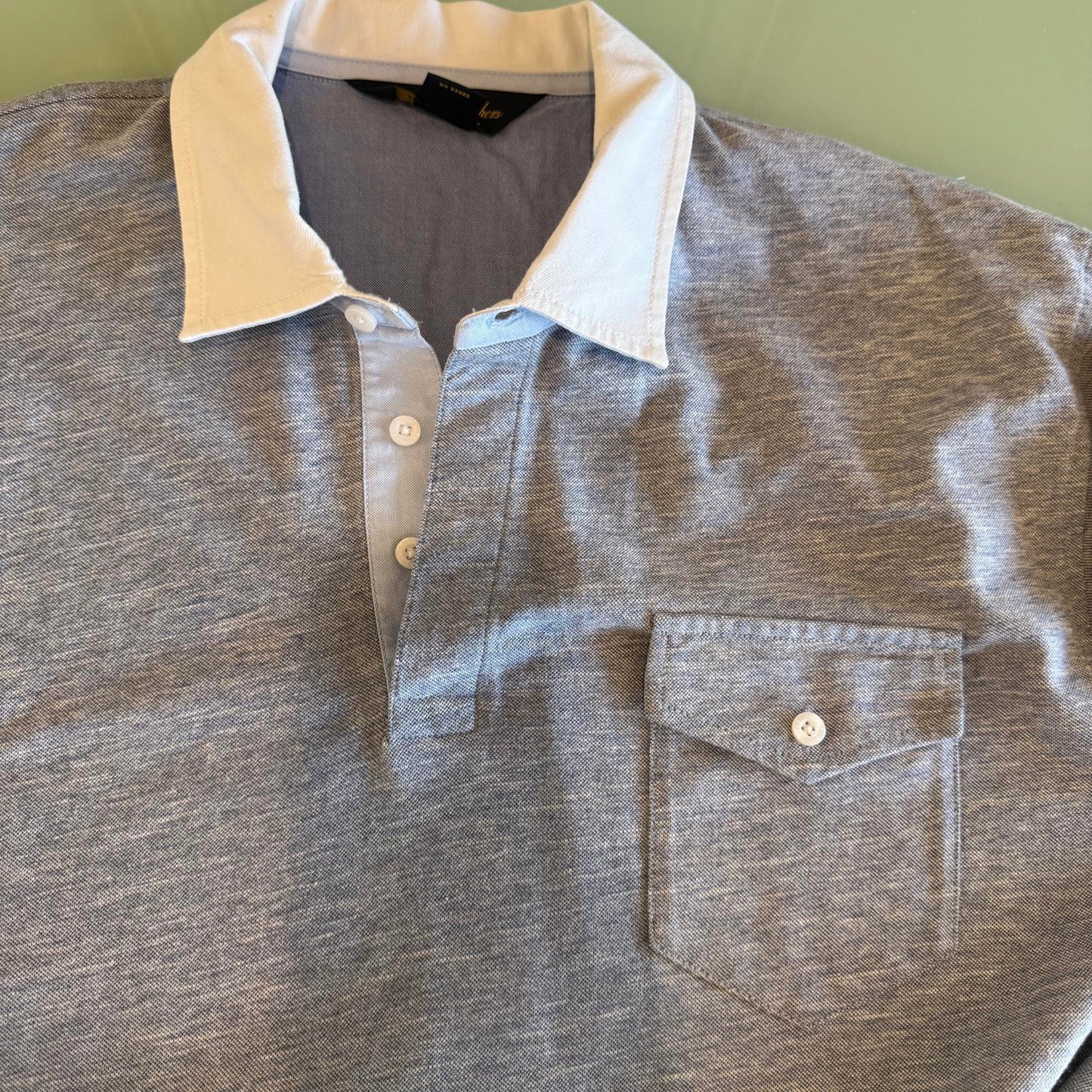 Brooks Brothers Men's Shirt Heathered Blue