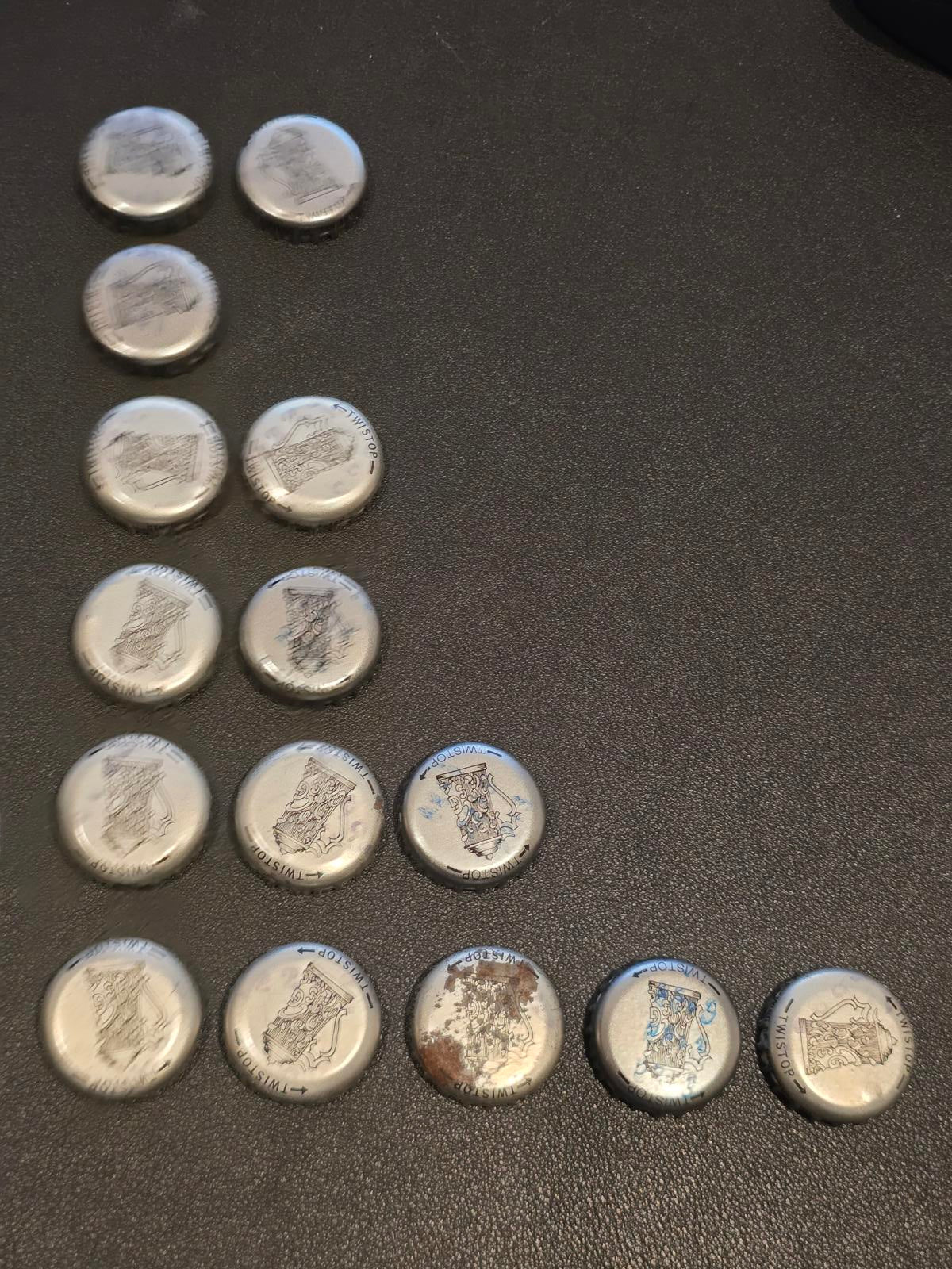 Set of 69 Falstaff Beer Rebus/Puzzle Bottle Caps