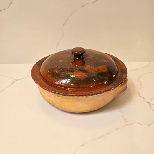 Vintage Vallauris Terracotta Daubiere/Lidded Casserole -Made in France