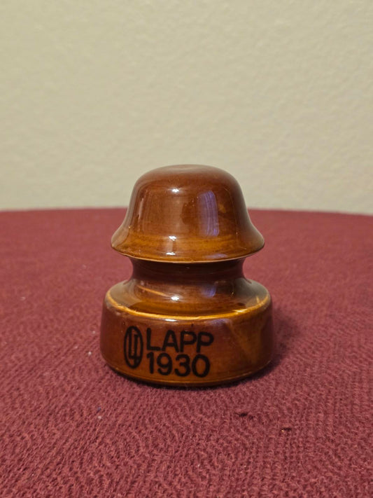 Vintage Brown Porcelain Lapp Insulator