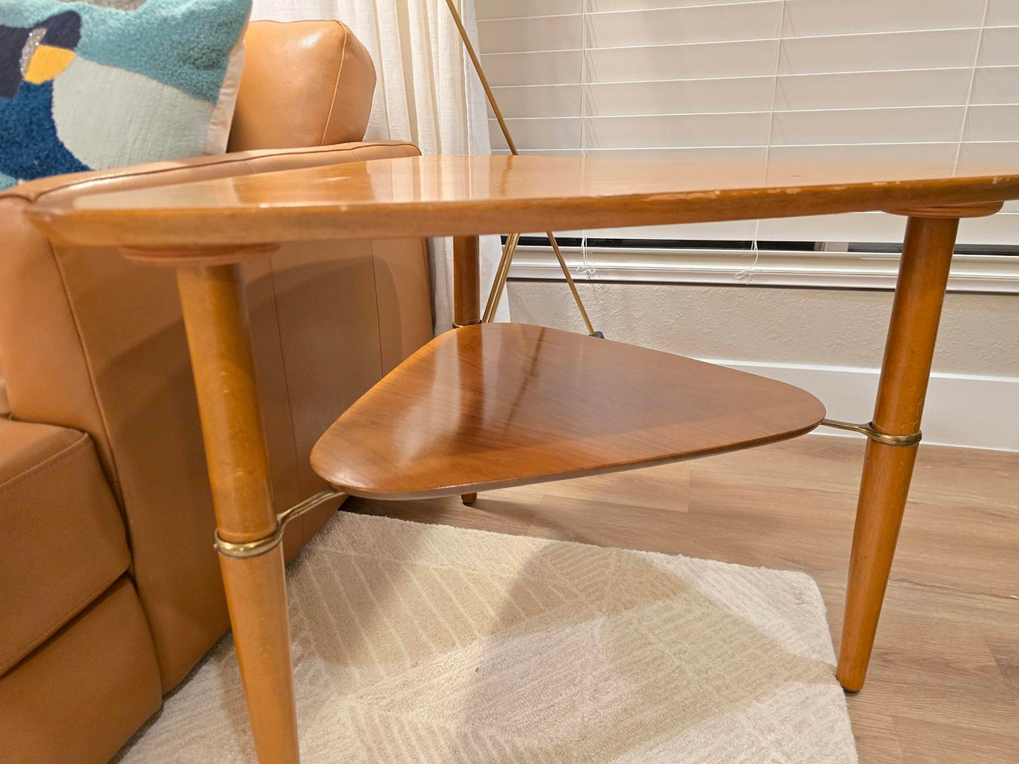 Vintage MCM Kresten Buch Triangular Side Table