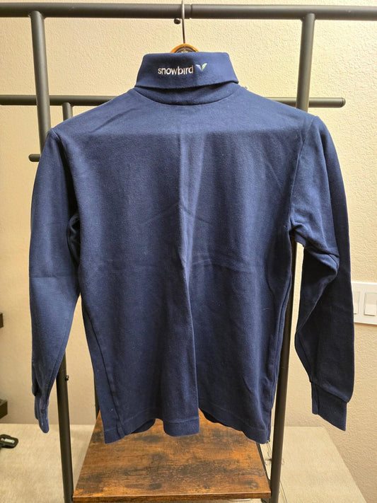 Europa Vintage Blue Ski Bibs & Blue "Snowbird" Turtleneck